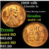 Image 1 : 1909 vdb Lincoln Cent 1c Grades Select+ Unc RD