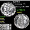 Image 1 : 1936-p Mercury Dime 10c Grades GEM+ Unc