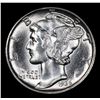Image 2 : 1936-p Mercury Dime 10c Grades GEM+ Unc