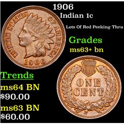 1906 Indian Cent 1c Grades Select+ Unc BN
