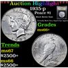 Image 1 : ***Auction Highlight*** 1935-p Peace Dollar $1 Graded GEM++ Unc By USCG (fc)