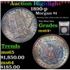 Image 1 : ***Auction Highlight*** 1890-p Morgan Dollar $1 Graded Choice+ Unc By USCG (fc)