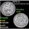 Image 1 : 1876-cc Seated Liberty Dime 10c Grades Choice AU