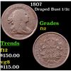 Image 1 : 1807 Draped Bust Half Cent 1/2c Grades f, fine