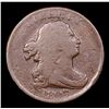 Image 2 : 1807 Draped Bust Half Cent 1/2c Grades f, fine