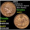 Image 1 : 1862 Indian Cent 1c Grades Select+ Unc