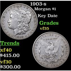 1903-s Morgan Dollar $1 Grades vf++