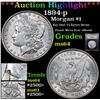Image 1 : ***Auction Highlight*** 1894-p Morgan Dollar $1 Graded Choice Unc By USCG (fc)