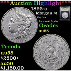 ***Auction Highlight*** 1895-o Morgan Dollar $1 Graded Choice AU By USCG (fc)