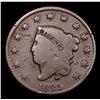 Image 2 : 1825 Coronet Head Large Cent 1c Grades vg+