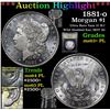 Image 1 : ***Auction Highlight*** 1881-o Morgan Dollar $1 Graded Select Unc+ PL By USCG (fc)
