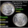 Image 1 : 1881-s Rainbow Toned Morgan Dollar $1 Grades Select+ Unc