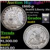 Image 1 : ***Auction Highlight*** 1860-p Seated Liberty Quarter 25c Graded Select Unc By USCG (fc)