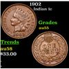 Image 1 : 1902 Indian Cent 1c Grades Choice AU