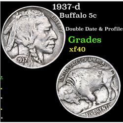 1937-d Buffalo Nickel 5c Grades xf