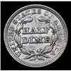 Image 3 : 1849-p Seated Liberty Half Dime 1/2 10c Grades Unc Details