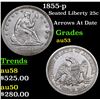 Image 1 : 1855-p Seated Liberty Quarter 25c Grades Select AU