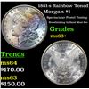 Image 1 : 1881-s Rainbow Toned Morgan Dollar $1 Grades Select+ Unc