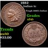 Image 1 : 1882 Indian Cent 1c Grades xf+