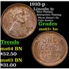 1910-p Lincoln Cent 1c Grades Select+ Unc BN