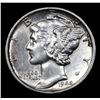 Image 2 : 1942-d Mercury Dime 10c Grades Select+ Unc