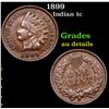 1899 Indian Cent 1c Grades AU Details