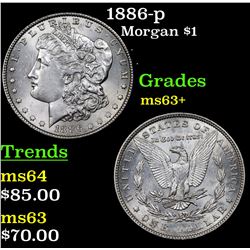 1886-p Morgan Dollar $1 Grades Select+ Unc