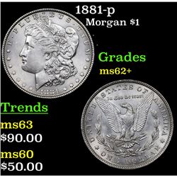 1881-p Morgan Dollar $1 Grades Select Unc