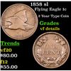 Image 1 : 1858 sl Flying Eagle Cent 1c Grades vf details
