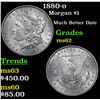 Image 1 : 1880-o Morgan Dollar $1 Grades Select Unc