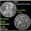 Image 1 : 1831 Capped Bust Half Dollar 50c Grades vf++
