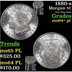 1880-s Morgan Dollar $1 Grades Choice Unc+ PL