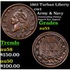 Image 1 : 1863 Turban Liberty Civil War Token 1c Grades Select AU