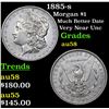 Image 1 : 1885-s Morgan Dollar $1 Grades Choice AU/BU Slider
