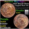 Image 1 : ***Auction Highlight*** 1821 Small Date Capped Bust Dime 10c Graded Select Unc By USCG (fc)