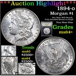 ***Auction Highlight*** 1894-o Morgan Dollar $1 Graded Choice+ Unc By USCG (fc)