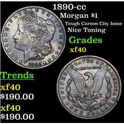 1890-cc Morgan Dollar $1 Grades xf