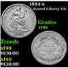 Image 1 : 1884-s Seated Liberty Dime 10c Grades xf