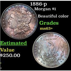 1886-p Morgan Dollar $1 Grades Select+ Unc