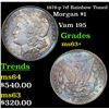 Image 1 : 1878-p 7tf Rainbow Toned Morgan Dollar $1 Grades Select+ Unc