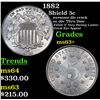Image 1 : 1882 Shield Nickel 5c Grades Select+ Unc