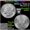 Image 1 : ***Auction Highlight*** 1878-cc Vam 9 Morgan Dollar $1 Graded Select+ Unc By USCG (fc)