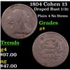 Image 1 : 1804 Cohen 13 Draped Bust Half Cent 1/2c Grades g, good