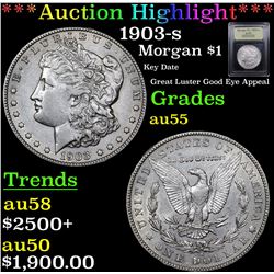 ***Auction Highlight*** 1903-s Morgan Dollar $1 Graded Choice AU By USCG (fc)