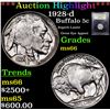 Image 1 : ***Auction Highlight*** 1928-d Buffalo Nickel 5c Graded GEM+ Unc By USCG (fc)
