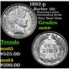 Image 1 : 1892-p Barber Dime 10c Grades Choice+ Unc
