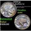 Image 1 : 1934-p Buffalo Nickel 5c Grades Choice Unc