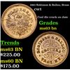 Image 1 : 1863 Robinson & Ballou, Brass Civil War Token 1c Grades Select Unc BN