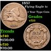 Image 1 : 1857 Flying Eagle Cent 1c Grades vf+