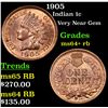 Image 1 : 1905 Indian Cent 1c Grades Choice+ Unc RB